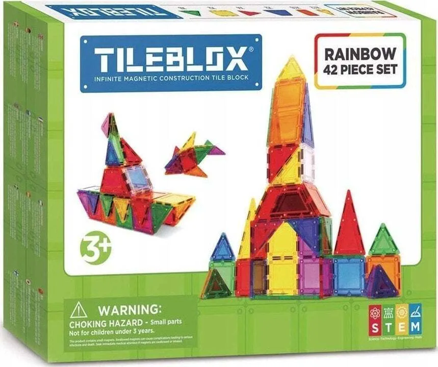 Magformers Μαγνητικό Παιχνίδι Κατασκευών Tileblox Rainbow για Παιδιά 3+ Ετών - Image 1