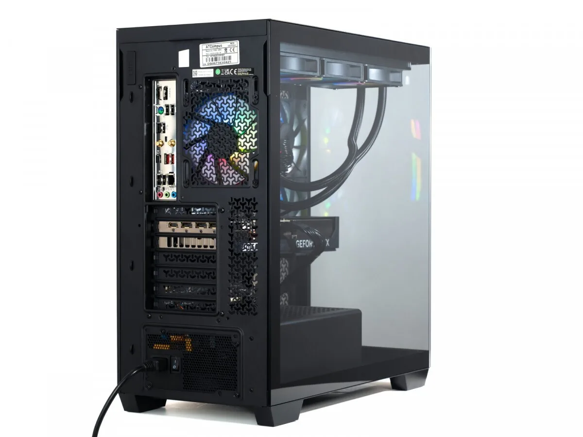 Optimus E-Sport GB650T-CR1 Gaming Desktop PC (Ryzen 7-7800X3D/32GB DDR4/2.0TB SSD/GeForce RTX 5070/W11 Home) - Image 1