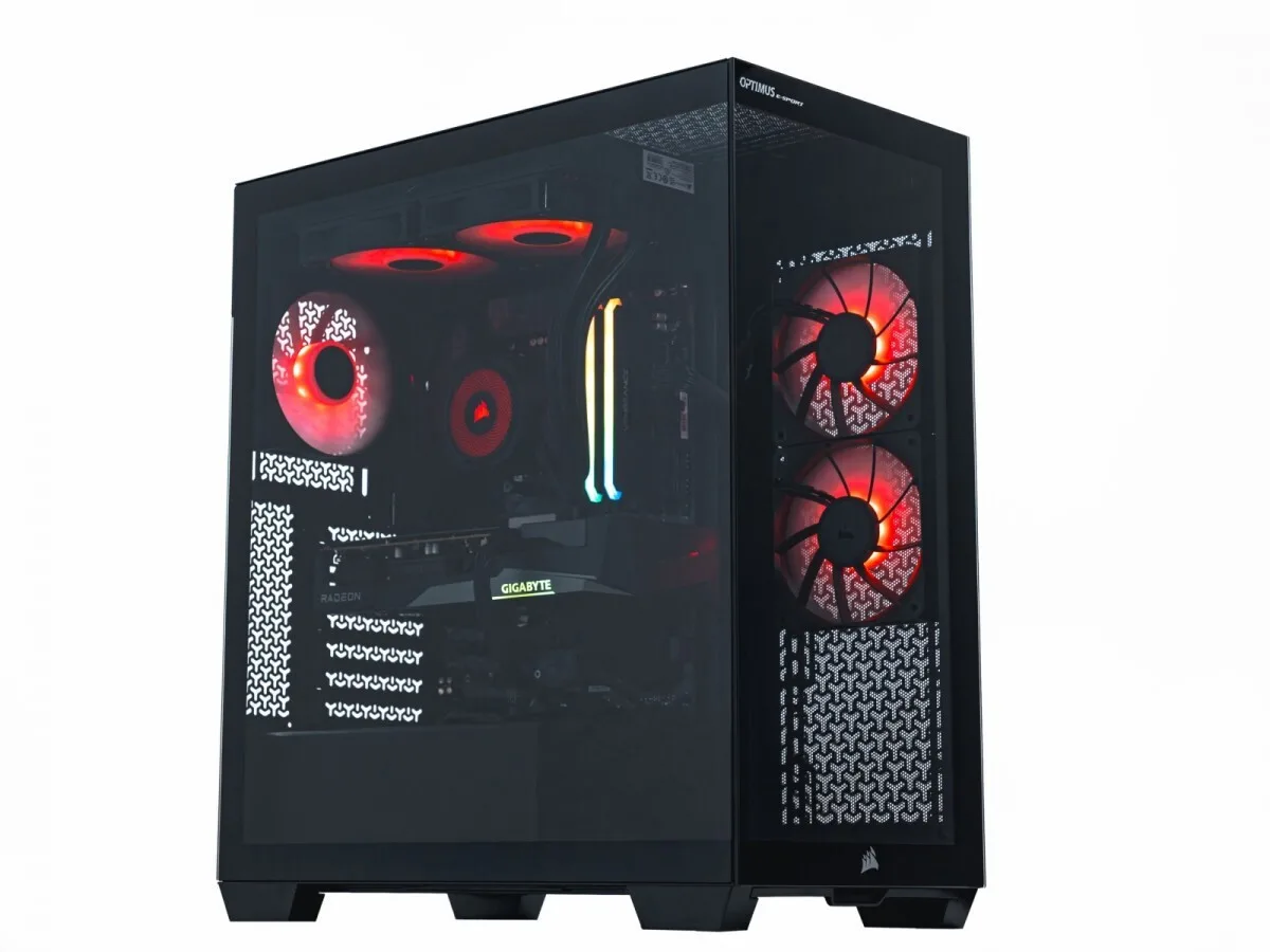 Optimus E-Sport GA520T-CR7 Gaming Desktop PC (Ryzen 7-5800X/16GB DDR4/1.0TB SSD/Radeon RX 7600/No OS) - Image 1
