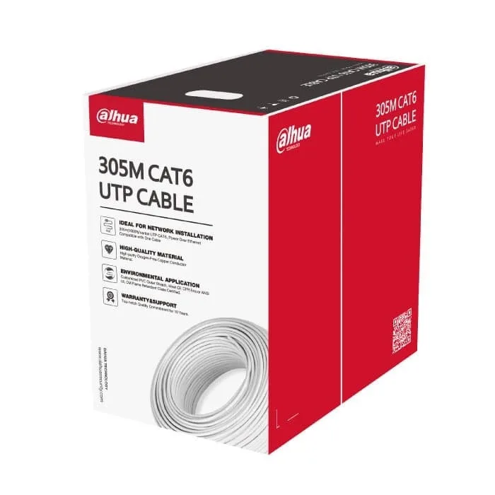 Dahua U/UTP Cat.6 Καλώδιο Δικτύου Ethernet Λευκό 1τμχ PFM920I - Image 1