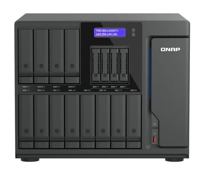 QNap NAS Tower με 16 θέσεις για και 2 θύρες Ethernet (TVS-AIh1688ATX-U7-32G) - Image 1