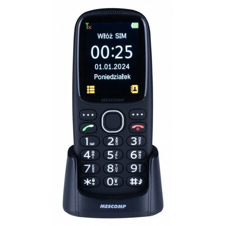 20260320092506_mescomp_mt_166_edgar_elegant_4g_dual_sim_kinito_me_koumpia_mayro Mescomp MT-166 Edgar Elegant 4G Dual SIM Κινητό με Κουμπιά Μαύρο - Image 1