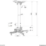 Neomounts Βάση Projector Οροφής CL25-540WH1 Λευκή