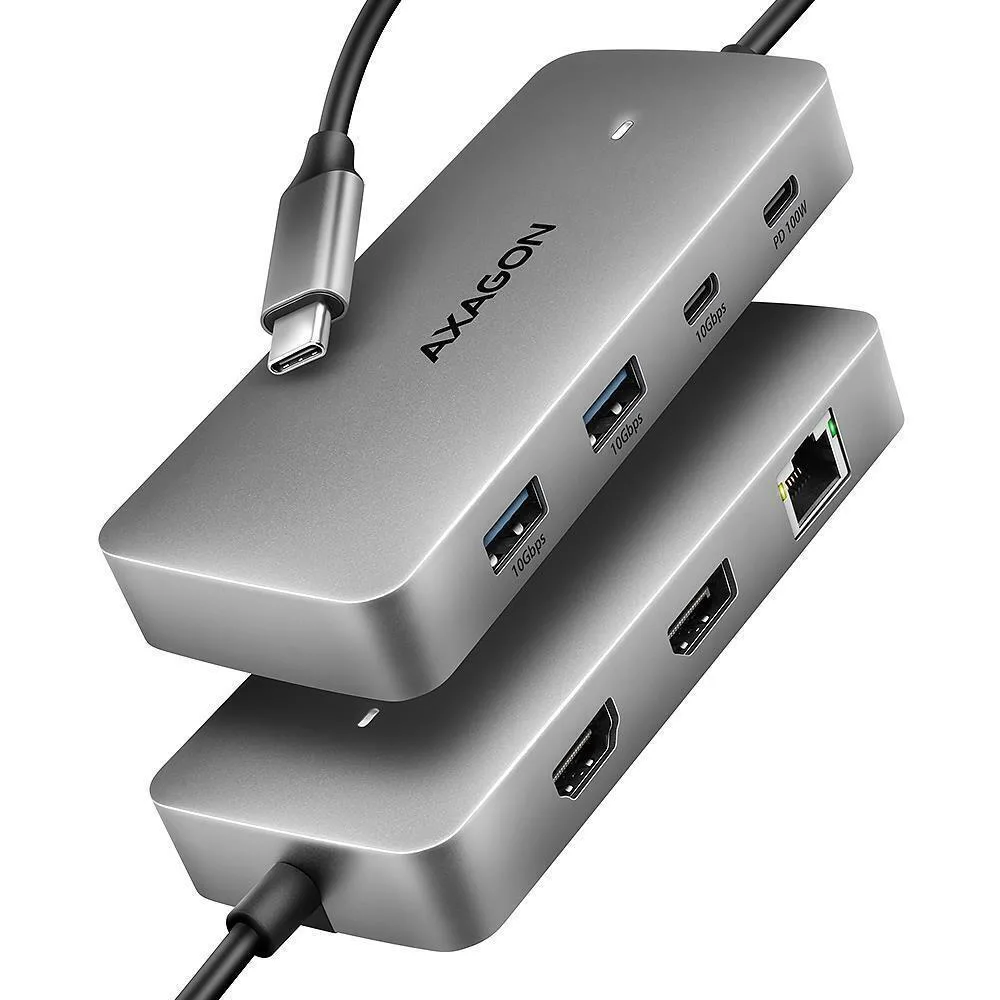 Axagon USB-C Docking Station με HDMI 4K PD Ethernet Γκρι (HMC-CUB83X2) - Image 1