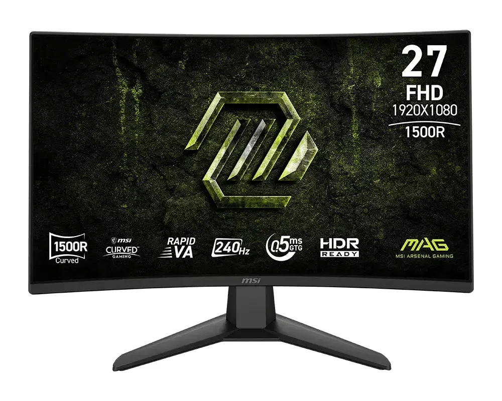 MSI MAG 274CF X24 VA HDR Monitor 27" FHD 1920x1080 240Hz με Χρόνο Απόκρισης 0.5ms GTG - Image 1