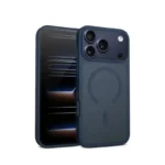 Crong Hybrid Back Cover Πλαστικό / Tempered Glass Navy Μπλε (iPhone 17 Pro)