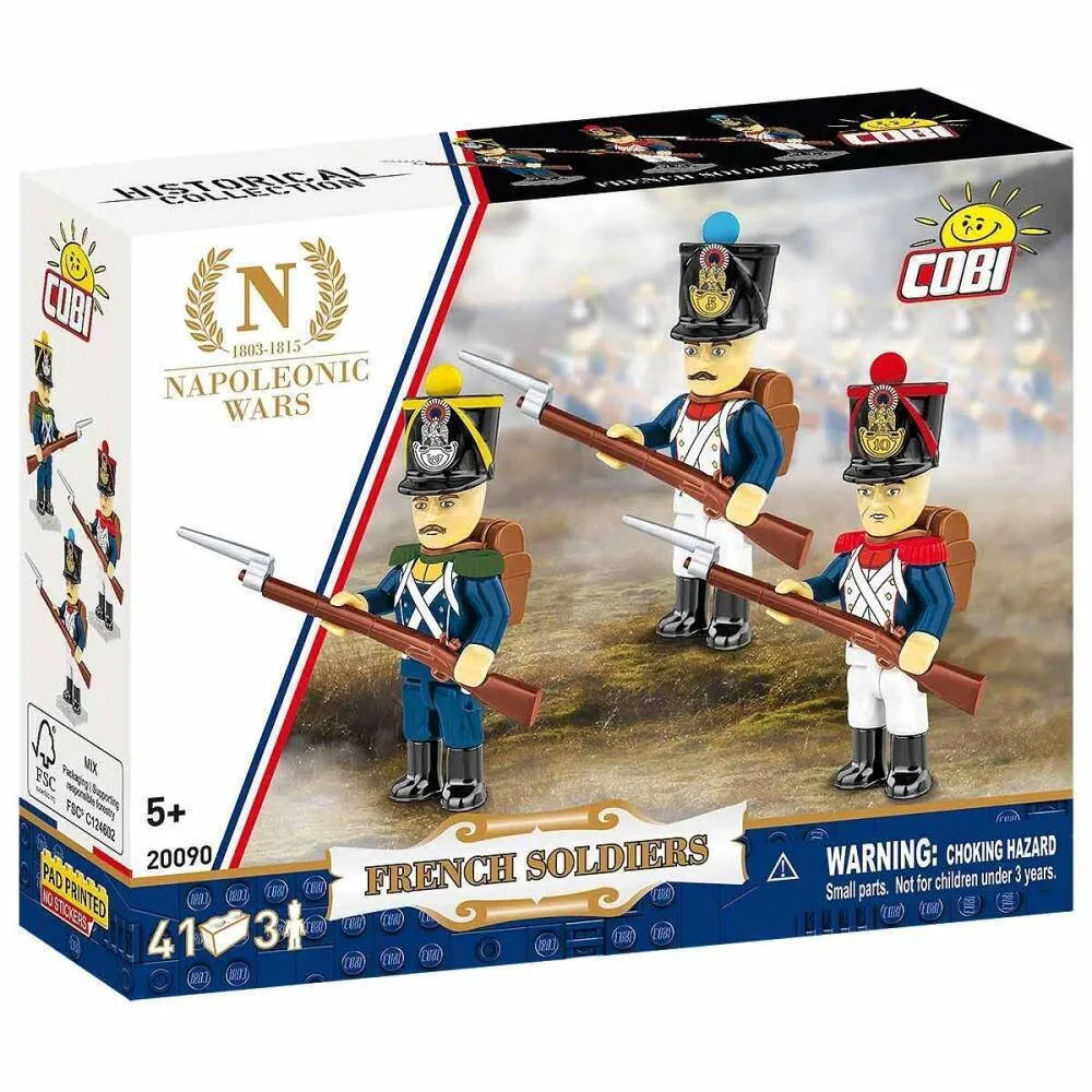 Puzzle Cobi Klocki Building Set Cobi Napoleonic French Soldiers 3 Figures 41 Pieces Multicolor - Image 1