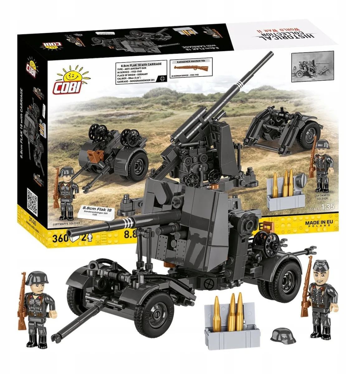 Puzzle Cobi Klocki Building Blocks 8.8 Cm Tank Trailer 360 Pieces - Image 1