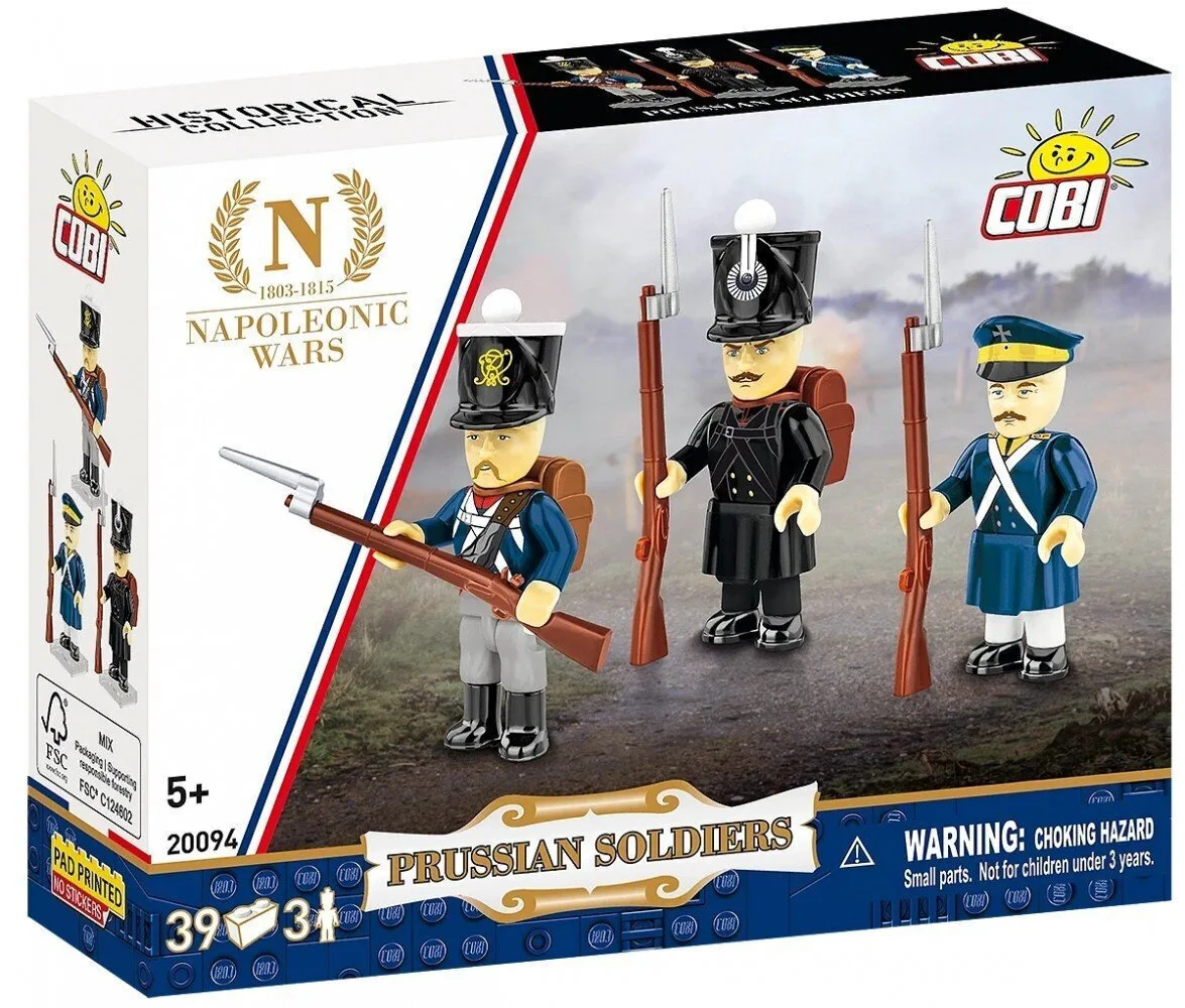 Cobi Klocki Puzzle Building Set Prussian Soldiers Cobi 3 Figures 39 Pieces Multicolor - Image 1
