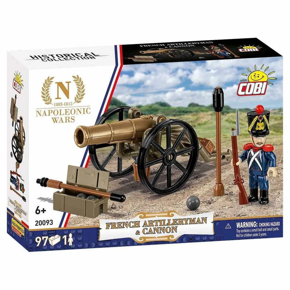 Puzzle Cobi Klocki Building Set French Artilleryman-cannon 97 Pieces - Image 1