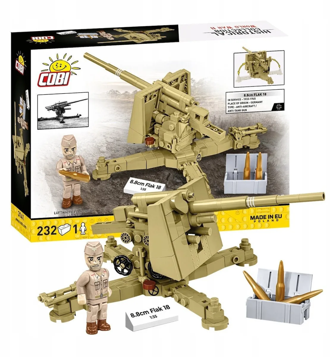 Cobi Τουβλάκια Flak 18 (german African Corps) 232τμχ COBI-3141 - Image 1