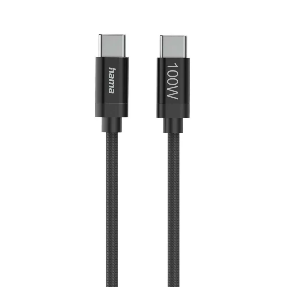 Cable Hama Usb-c M To Usb-c M 1.5m 100w Black - Image 1