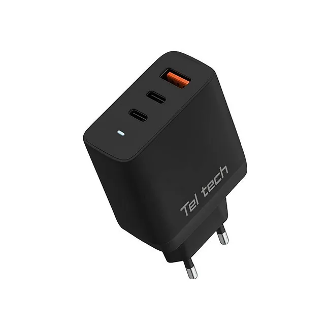 20260331100715_teltech_fortistis_choris_kalodio_gan_me_thyra_usb_a_kai_2_thyres_usb_c_65w_mayros_tch_07 Teltech Φορτιστής Χωρίς Καλώδιο GaN με Θύρα USB-A και 2 Θύρες USB-C 65W Μαύρος (TCH-07) - Image 1