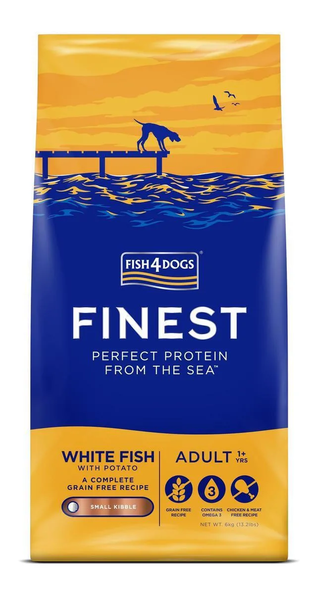 Fish4Dogs Finest Ocean White Adult Small Kibble 6kg Ξηρά Τροφή χωρίς Σιτηρά & Γλουτένη για Ενήλικους Σκύλους Μικρόσωμων Φυλών με Ψάρια - Image 1