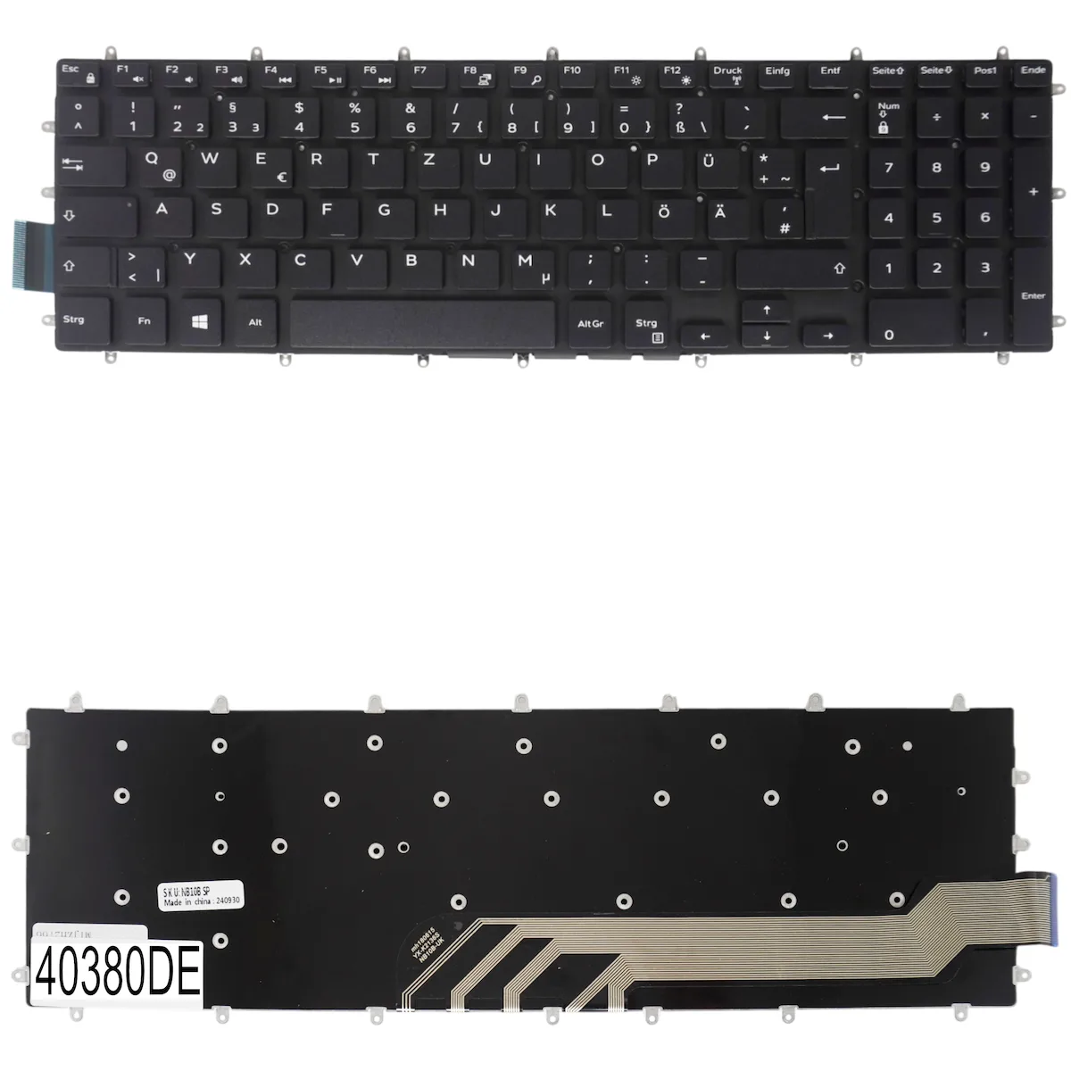 Deutsche Tastatur Für Laptop German Laptop Keyboard Dell G Series G3 3500 3590 G5 5500 Se 5505 5587 0x1r2n X1r2n 0ggvth Ggvth 0kjfjt Kjfjt Pk131q03a05 De No Frame Black Κωδ.40380de - Image 1