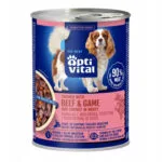 Reno Optivital Can Juicy Pieces Adult Dogs Beef Venison In Sauce 415g