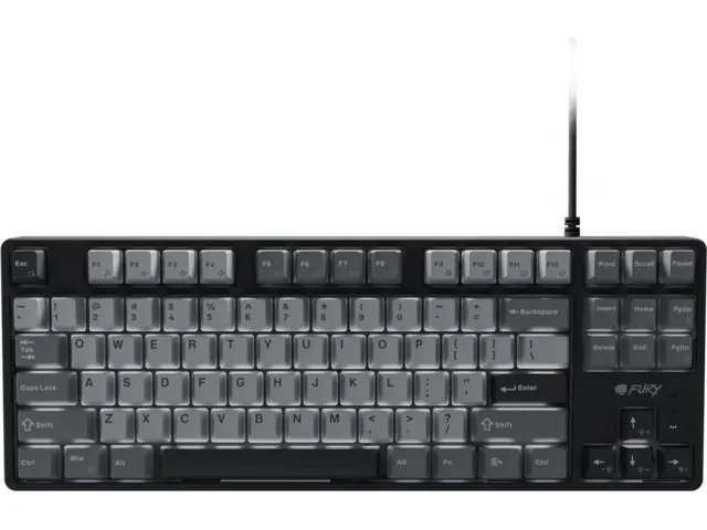 20260401145551_fury_kanabo_k2_gaming_michaniko_pliktrologio_me_fotizomena_pliktra_agliko_us_black_grey Fury Kanabo K2 Gaming Μηχανικό Πληκτρολόγιο με Φωτιζόμενα πλήκτρα (Αγγλικό US) Black/Grey - Image 1