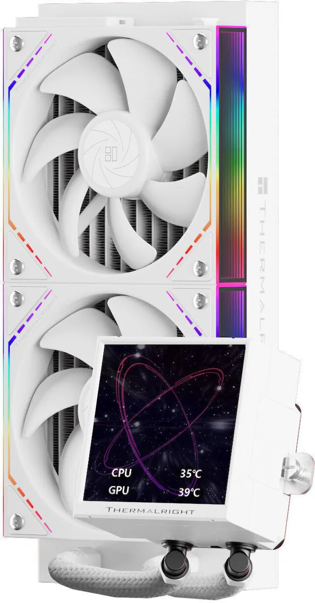 Thermalright Peerless Vision Υδρόψυξη Επεξεργαστή Διπλού Ανεμιστήρα 120mm για Socket AM4/AM5/1700/1200/115x με ARGB Φωτισμό Λευκή - Image 1