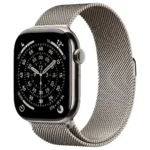 Apple Watch Series 11 Cellular Titanium 46mm Αδιάβροχο με eSIM και Παλμογράφο (Natural Titanium Case with Natural Milanese Loop - S/M)