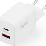Digitus Φορτιστής Χωρίς Καλώδιο GaN με Θύρα USB-A και Θύρα USB-C 45W Λευκός (DA-10302)