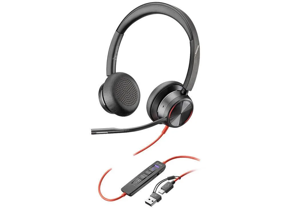 Poly Blackwire 8225 On Ear Multimedia Ακουστικά με μικρόφωνο και σύνδεση USB-A / USB-C - Image 1