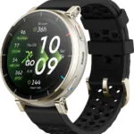 Amazfit Active 3 Premium Stainless Steel 45mm Αδιάβροχο Smartwatch με SIM και Παλμογράφο (Μαύρο)