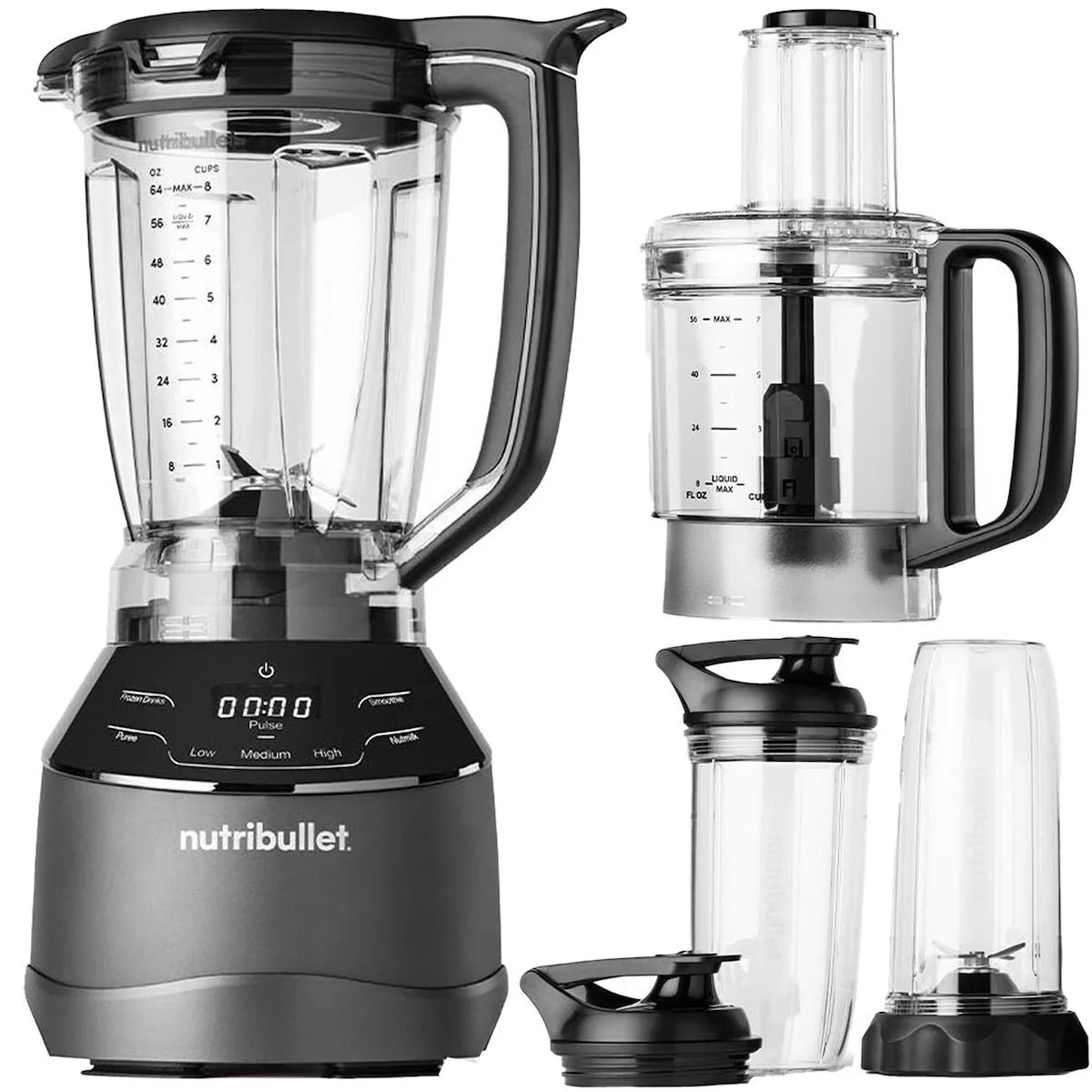 NutriBullet Μπλέντερ με Πλαστική Κανάτα 1.8 lt 1500W Μαύρο NBF580B - Image 1