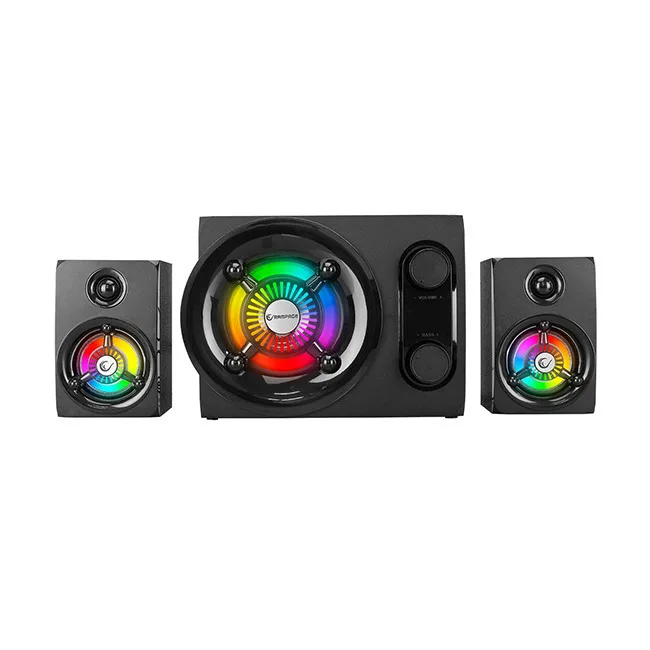 Rampage RMS-G8 Ηχεία Υπολογιστή 2.1 με RGB Φωτισμό και Ισχύ 25W Μαύρα - Image 1