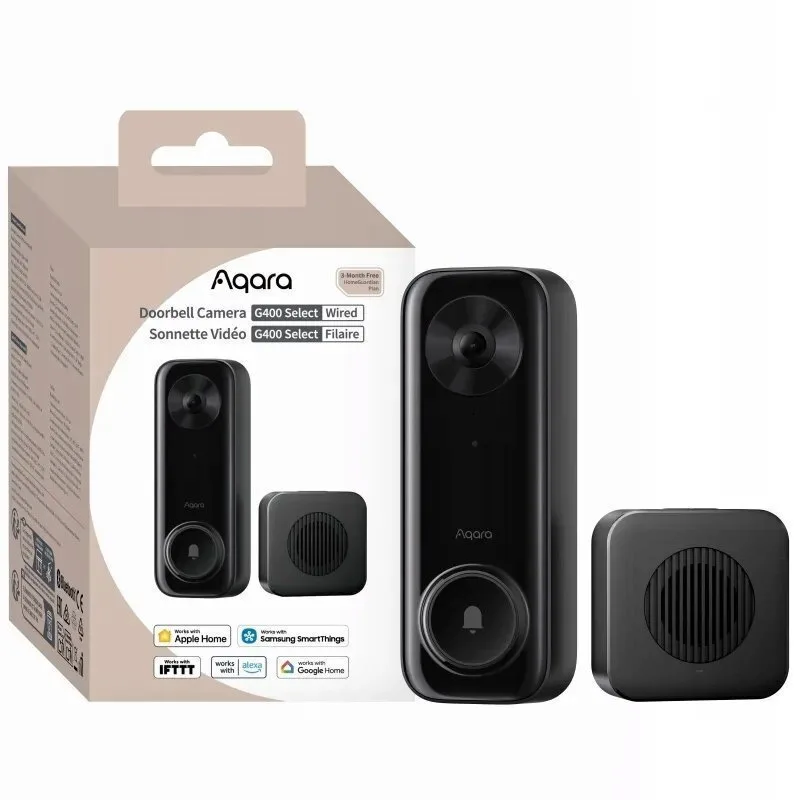 Aqara Σετ Θυροτηλεόρασης Wi-Fi Συμβατό με Alexa, Google Home και Apple HomeKit VDBG400 Μαύρο - Image 1