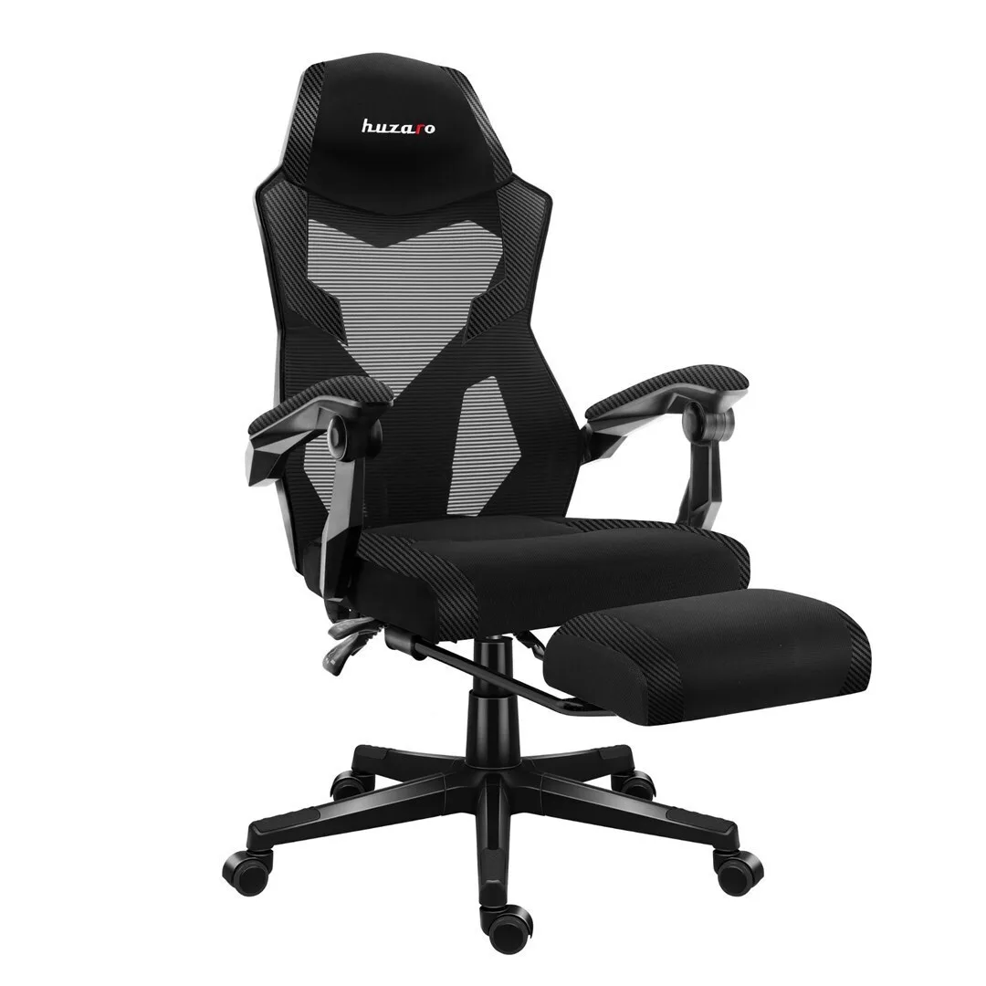Huzaro Combat 3.1 Υφασμάτινη Καρέκλα Gaming με Υποπόδιο Carbon - Image 1