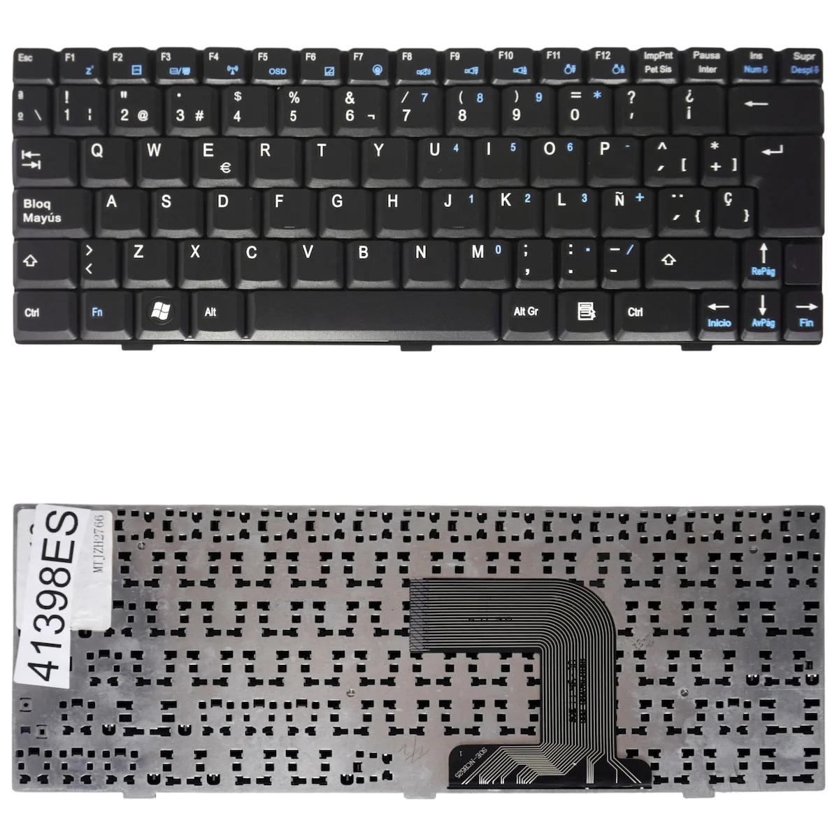Teclado Español Para Portátil Spanish Laptop Keyboard Exo Netbook B10 Ln10 Mp-08a76e0-f51 82r-10d002-4091 82b382-fp8631 1148000557m 08a7f510e0l-d Es Black Κωδ.41398es - Image 1