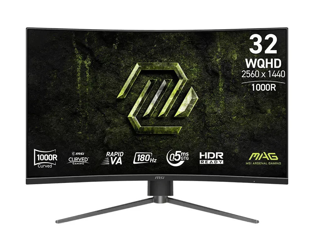 MSI MAG 325CQPF E18 VA HDR Curved Gaming Monitor 31.5" QHD 2560x1440 180Hz με Χρόνο Απόκρισης 0.5ms GTG - Image 1