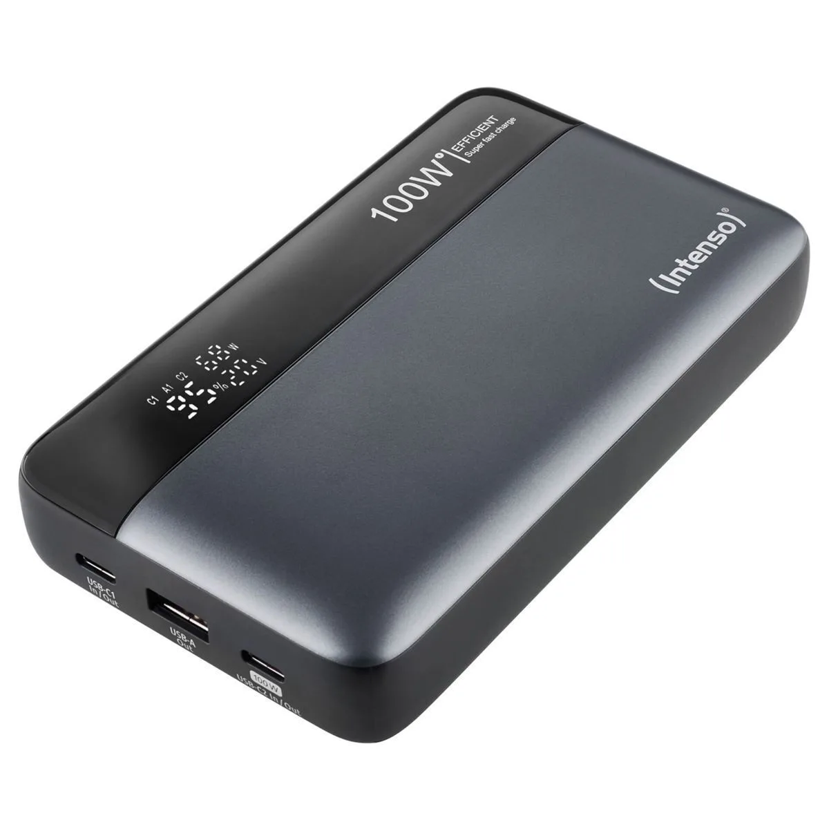 Intenso HE20000 Power Bank 20000mAh 100W με Θύρα USB-A και 2 Θύρες USB-C Power Delivery Γκρι - Image 1