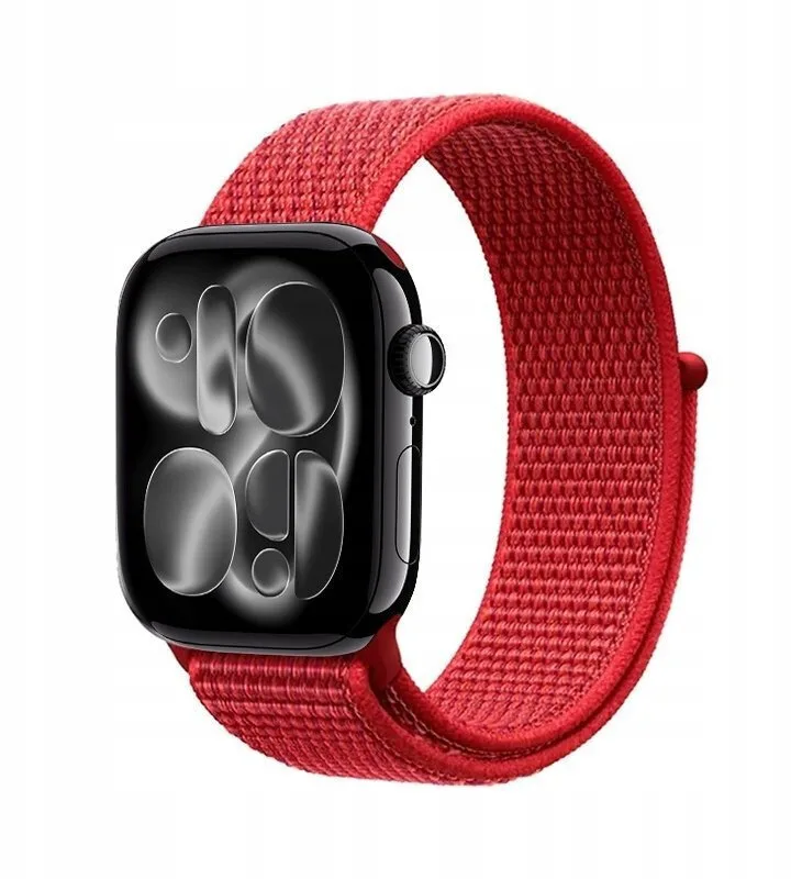 Crong Nylon Λουράκι Υφασμάτινο Red Fusion (Apple Watch 38/40/41/42mm) CRG40NLBRDF - Image 1