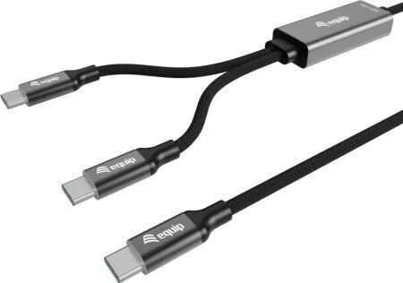 20260414125224_equip_usb_2_0_cable_usb_c_male_usb_c_140w_pd_mayro_1_5m_128895 Equip USB 2.0 Cable USB-C male - USB-C 140W PD Μαύρο 1.5m 128895 - Image 1