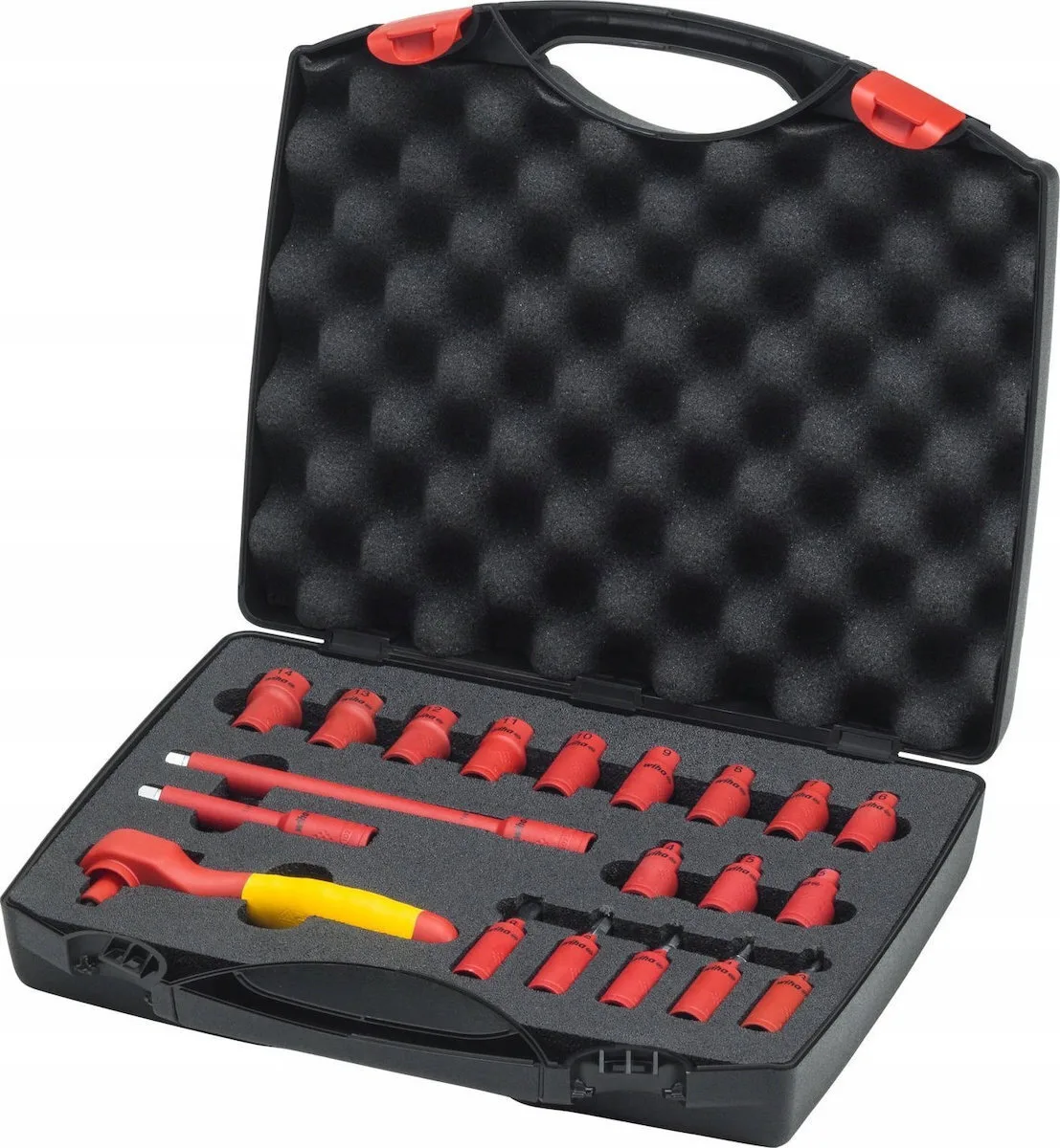20260414163629_1000v_1_4_inch_insulated_cap_set_ratchet_in_case_21pcs_43025 1000v 1/4 Inch Insulated Cap Set Ratchet In Case 21pcs 43025 - Image 1