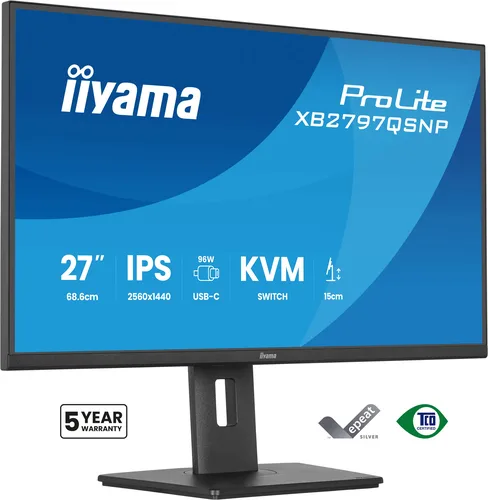 Iiyama ProLite XB2797QSNP-B1 IPS Monitor 27" QHD 2560x1440 - Image 1