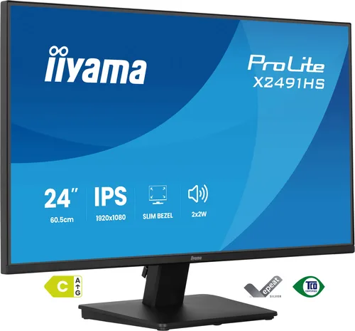 Iiyama X2491HS-B1 IPS Monitor 23.8" FHD 1920x1080 με Χρόνο Απόκρισης 1ms GTG - Image 1