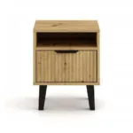Κομοδίνο Scandi 1s Slim Ξύλινο Μαύρο 40x39x48cm M-MP-SN-SCA-1S/SLIM-ART