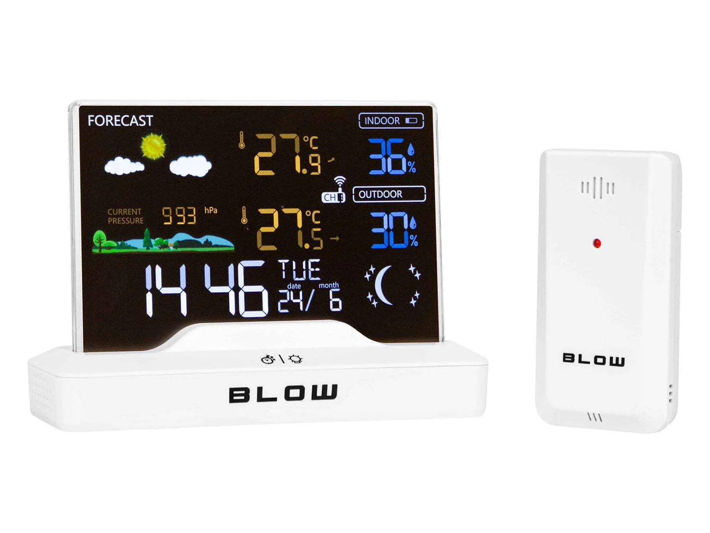 20260416182215_blow_50_387_asyrmatos_meteorologikos_stathmos_psifiakos_epitrapezios_leykos Blow 50-387 Ασύρματος Μετεωρολογικός Σταθμός Ψηφιακός Επιτραπέζιος Λευκός - Image 1