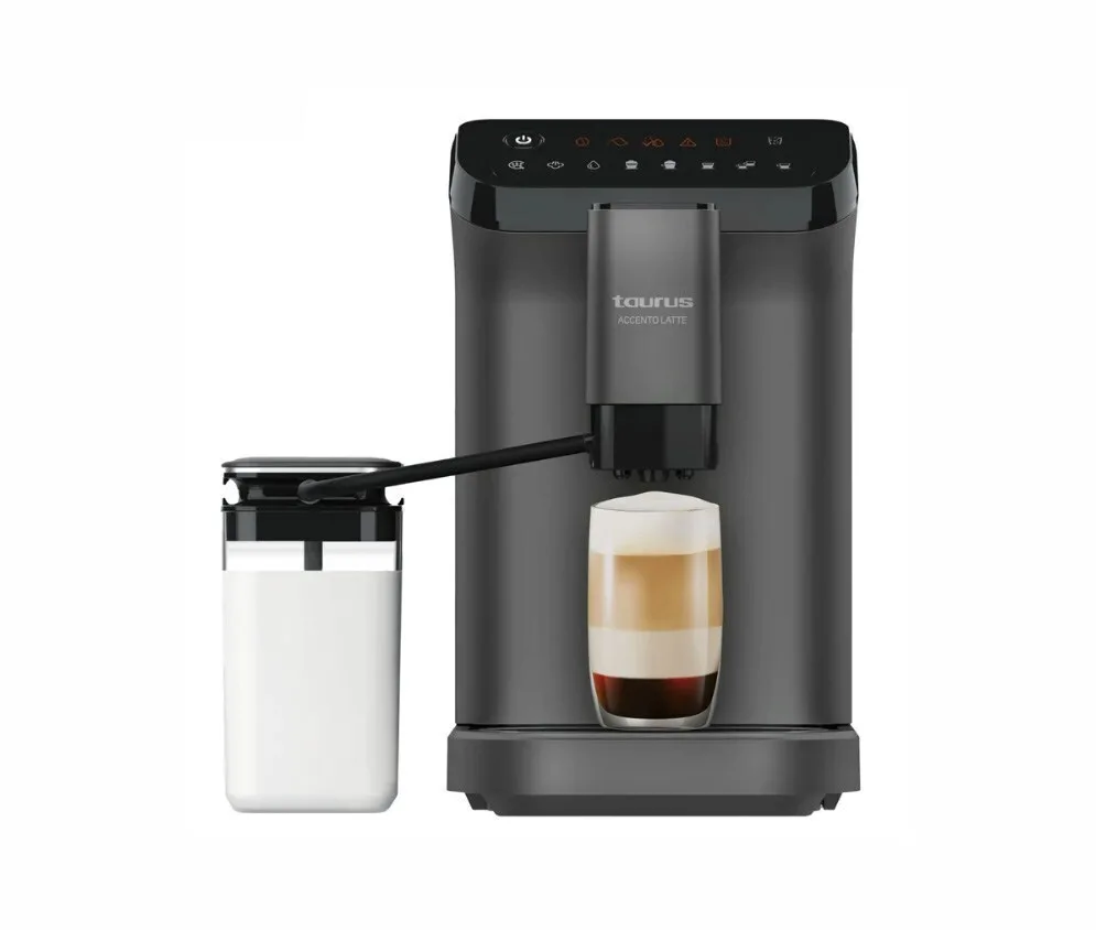 Taurus Accento Latte Αυτόματη Μηχανή Espresso Πίεσης 20bar με Μύλο Άλεσης Λευκή - Image 1