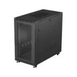 Lanberg Server Cabinet Metal Lanberg 19" Rack 22u 600x1200mm Black Color Glass Doors