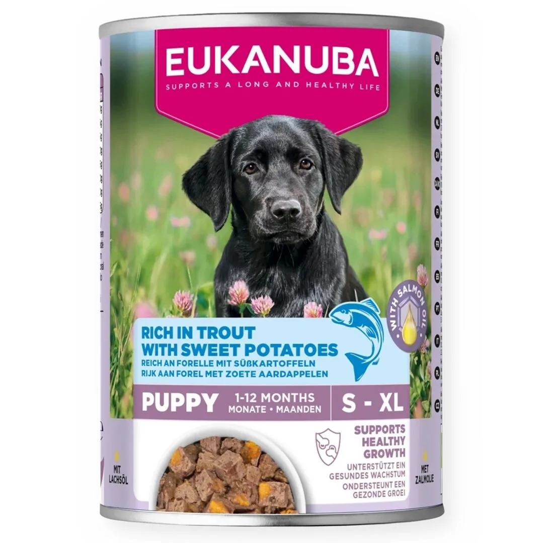 Eukanuba Υγρή Τροφή για Κουτάβια με Πατάτες και Ψάρι χωρίς Σιτηρά 400gr - Image 1