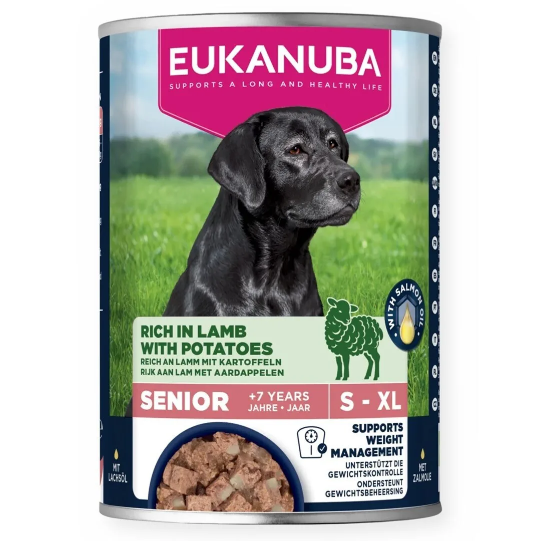 Eukanuba Υγρή Τροφή για Ηλικιωμένους Σκύλους με Αρνί και Πατάτες χωρίς Σιτηρά 400gr - Image 1
