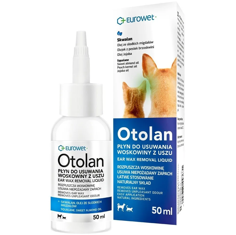 Eurowet Otolan Ear Wax Removal Liquid Dogs Cats 50 Ml - Image 1