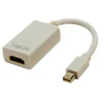 LogiLink CV0036A Μετατροπέας mini DisplayPort male σε HDMI female Λευκό 1τμχ
