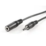 Roline Καλώδιο Ήχου 3.5mm male - 3.5mm female Μαύρο 5m με Επίχρυσους Ακροδέκτες 11.99.4355