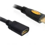 DeLock 83080 HDMI 1.4 High Speed 1080p 120Hz Cable HDMI male - HDMI female 2m Μαύρο 83080
