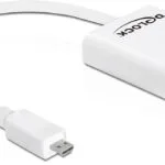 DeLock Μετατροπέας micro HDMI male σε VGA female Λευκό 1τμχ 65347