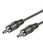 Roline Καλώδιο Ήχου 3.5mm male - 3.5mm male Μαύρο 1m με Επίχρυσους Ακροδέκτες 11.09.4501